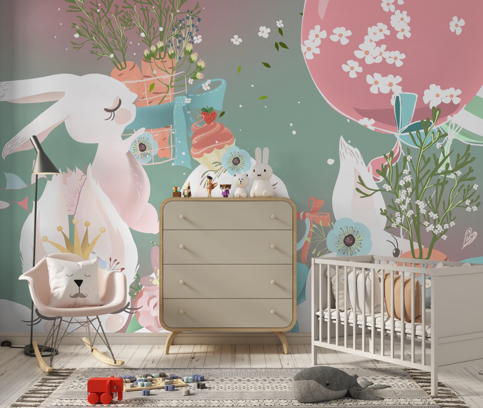 Фотошпалери милі казкові зайці