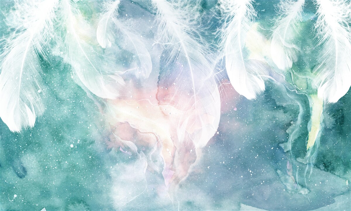 Фотошпалери фон з космічним пір'ям