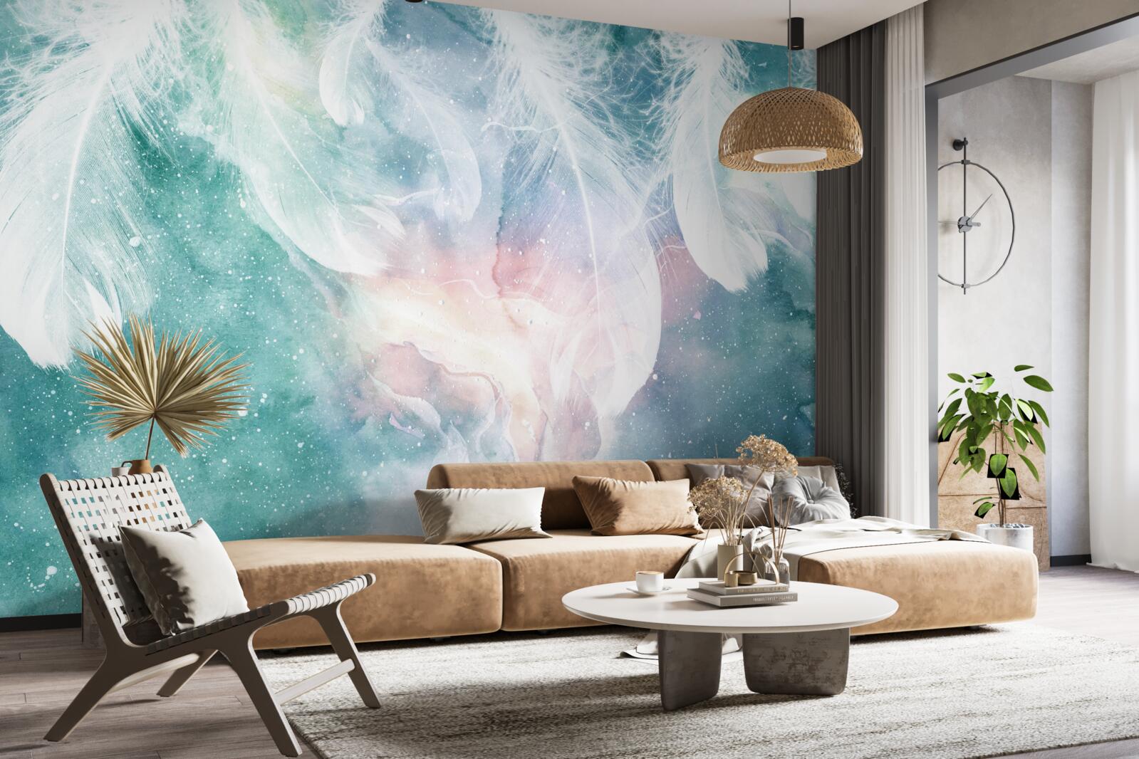 Фотошпалери фон з космічним пір'ям