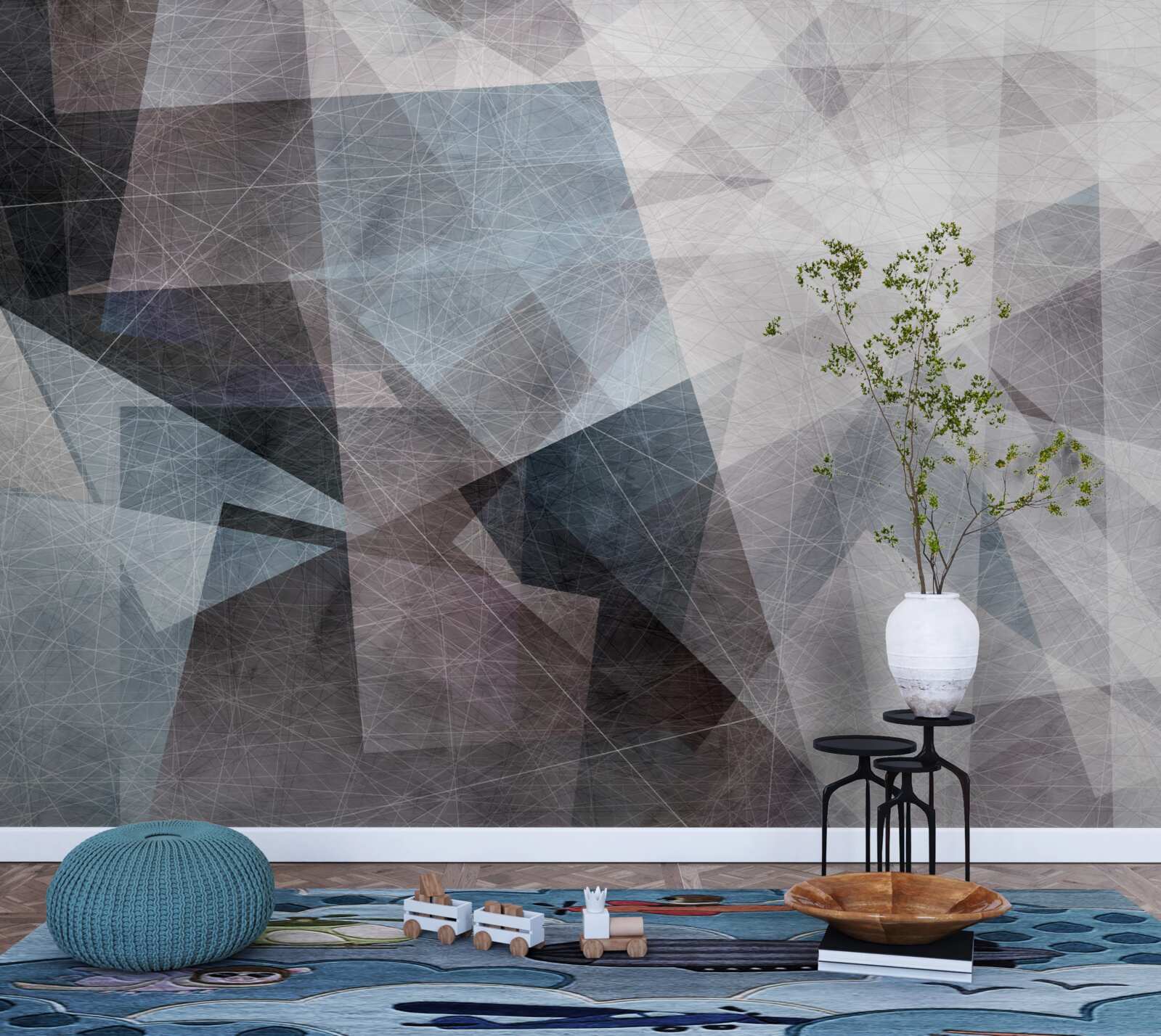 Фотошпалери анотація містить сірі трикутники