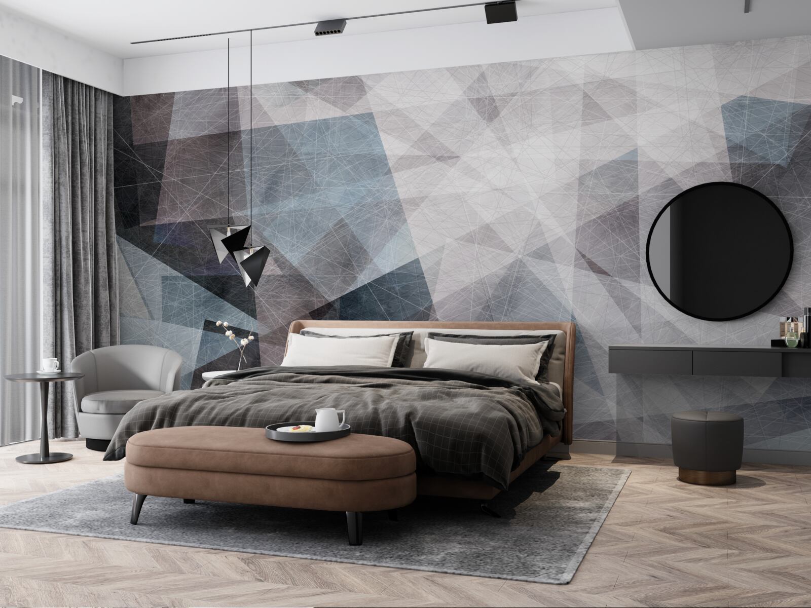 Фотошпалери анотація містить сірі трикутники