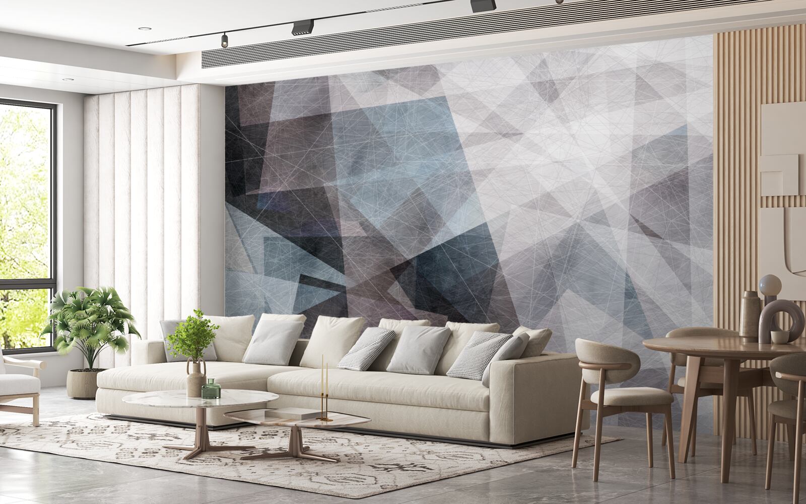 Фотошпалери анотація містить сірі трикутники