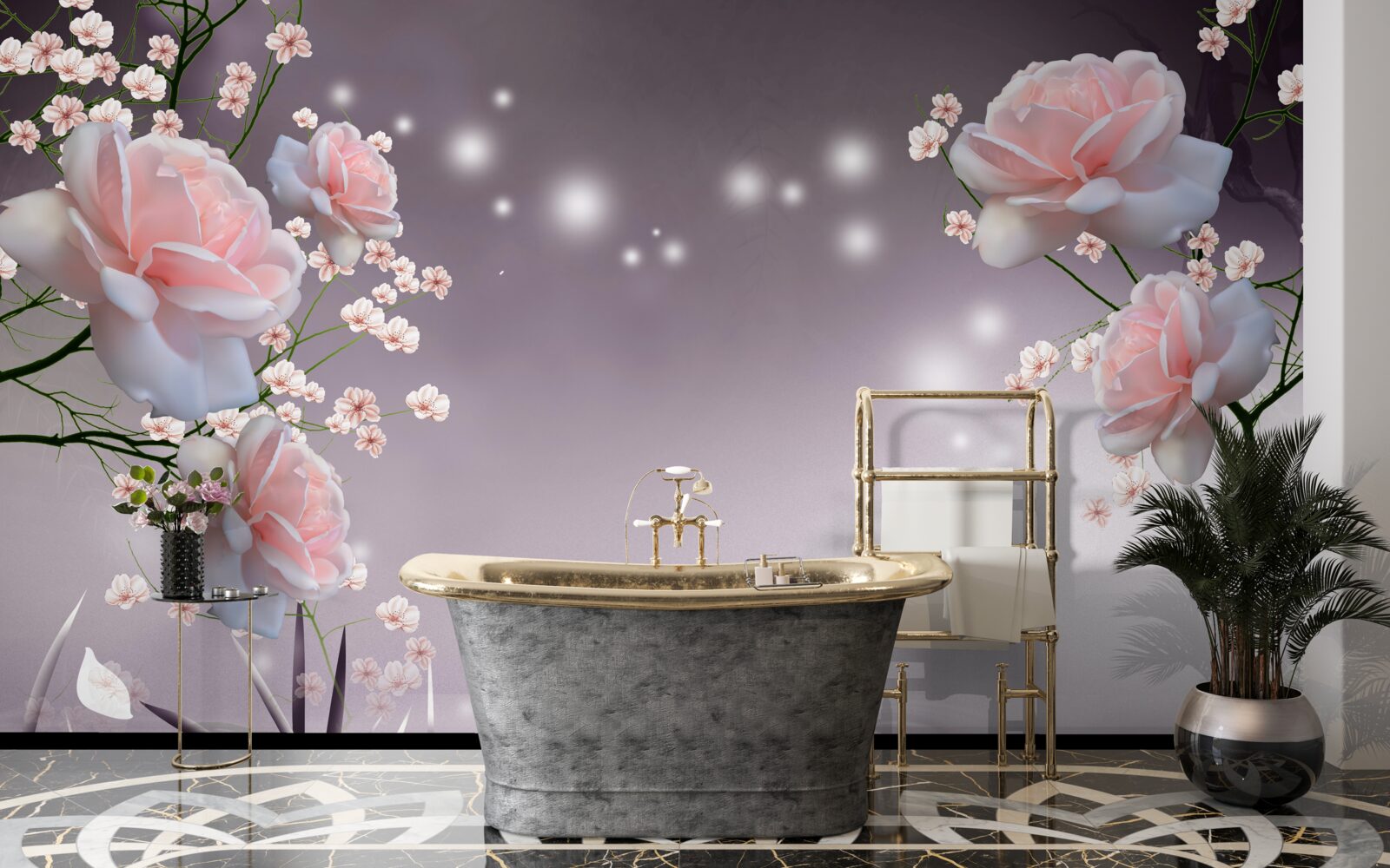 Фотошпалери квіти, що розкриваються над поверхнею води