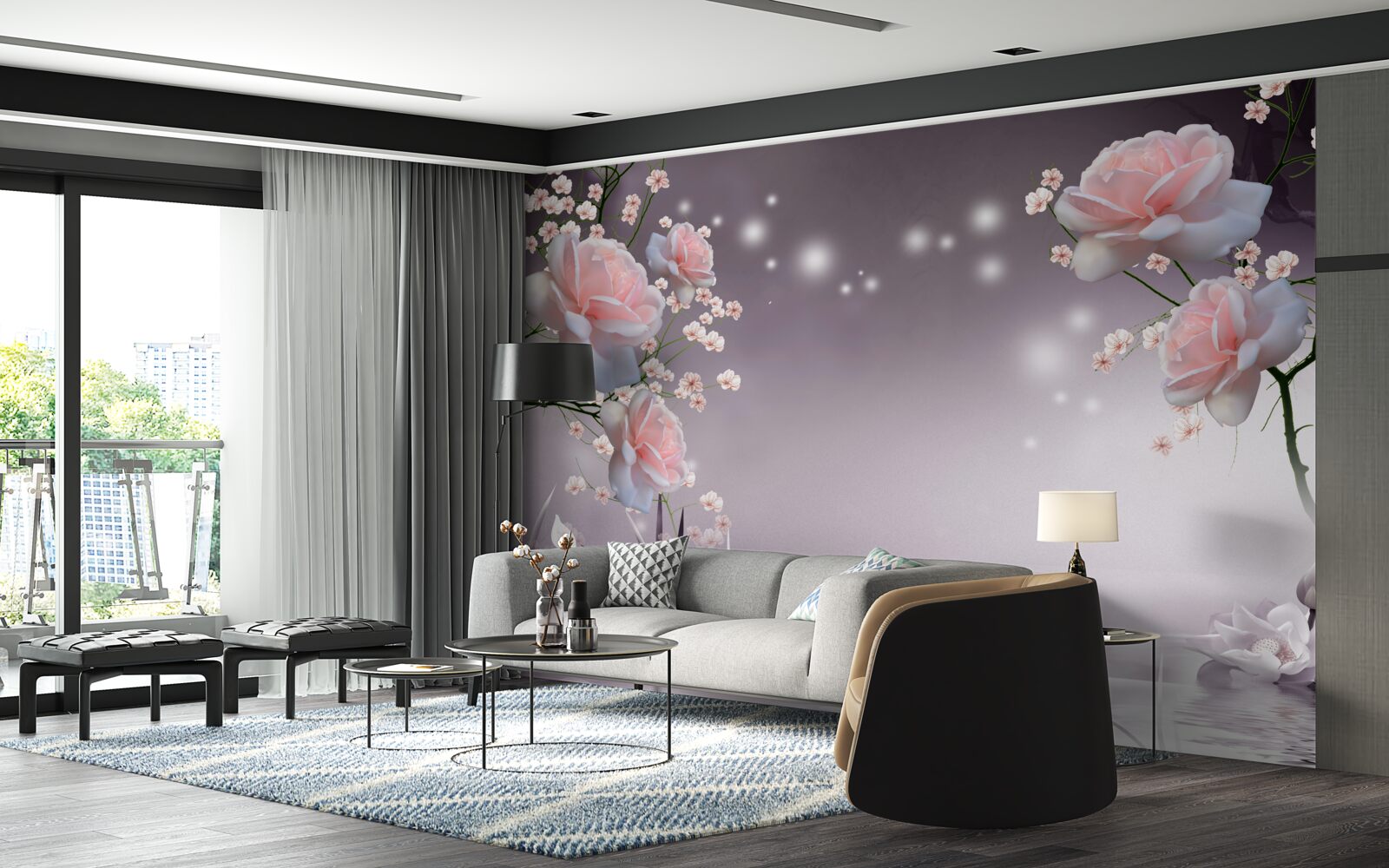 Фотошпалери квіти, що розкриваються над поверхнею води