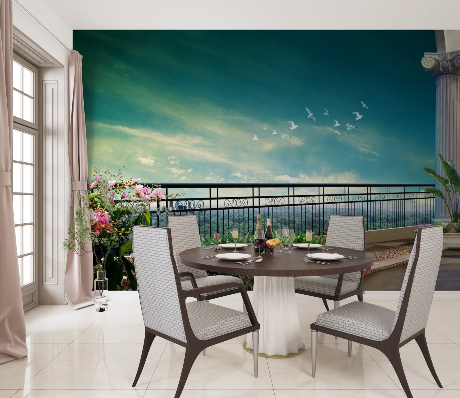 Фотошпалери альтанка на літньому майданчику