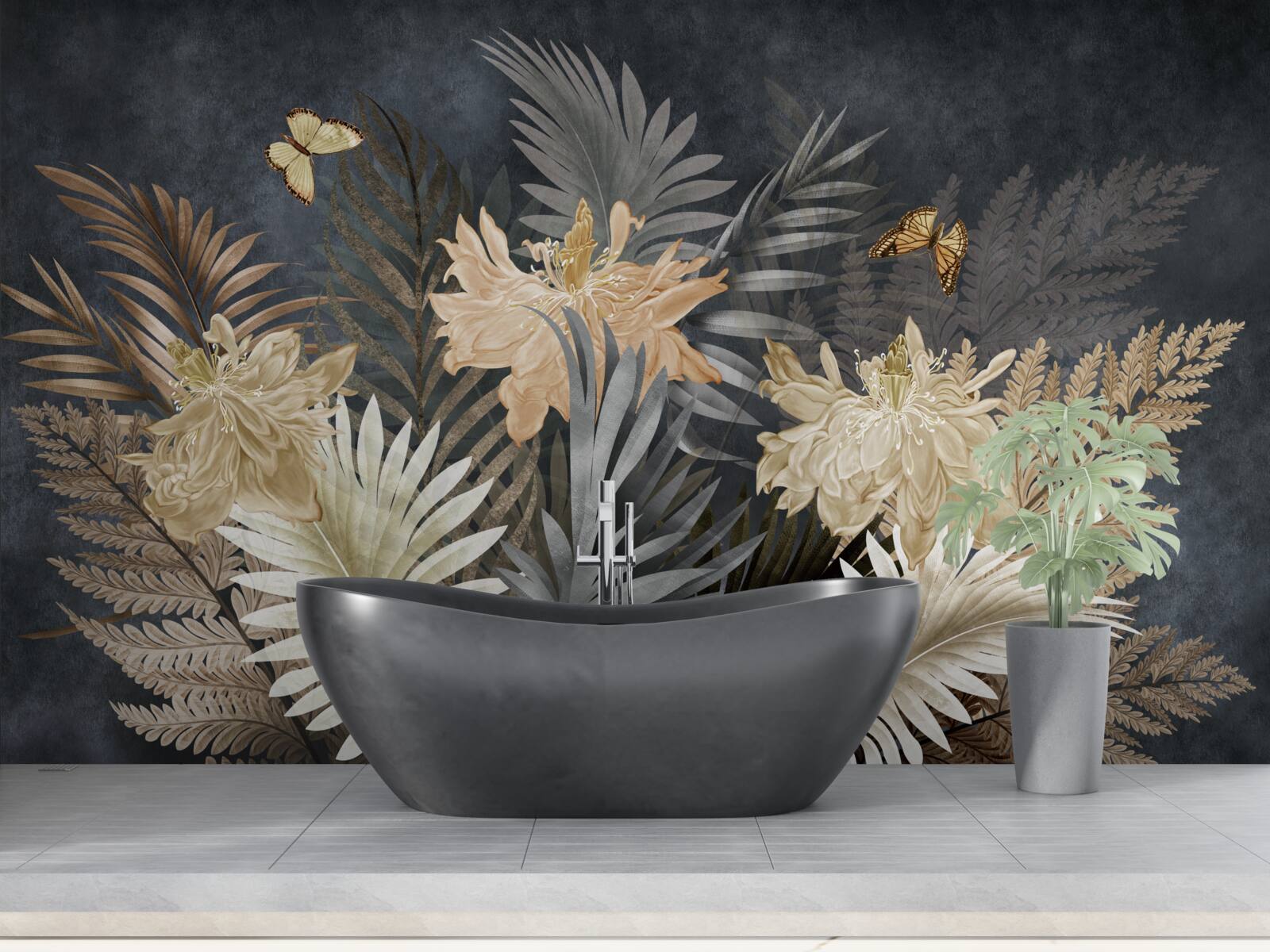 Фотошпалери композиція з блідого осіннього листя