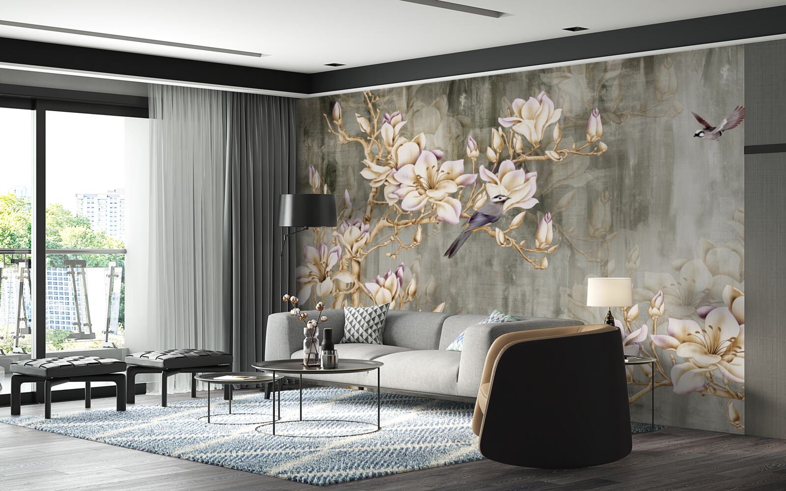 Фотошпалери пастельна шинуазрі