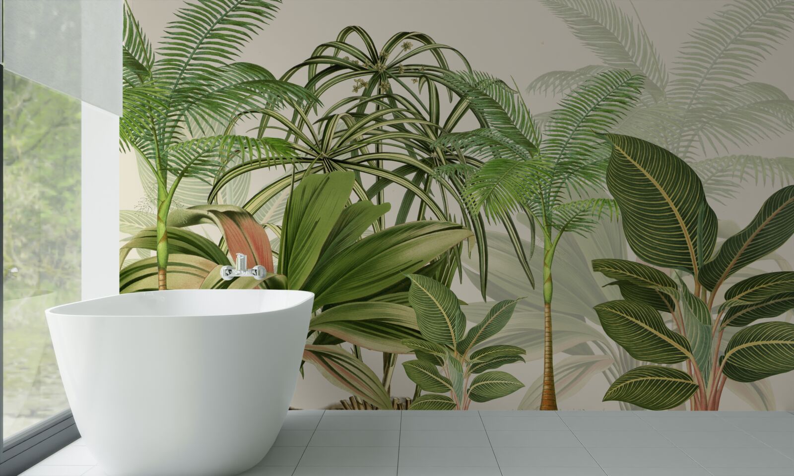 Фотошпалери тропічні дерева, в тому числі пальми