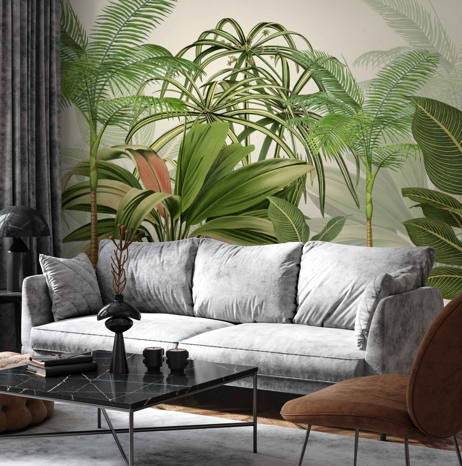 Фотошпалери тропічні дерева, в тому числі пальми