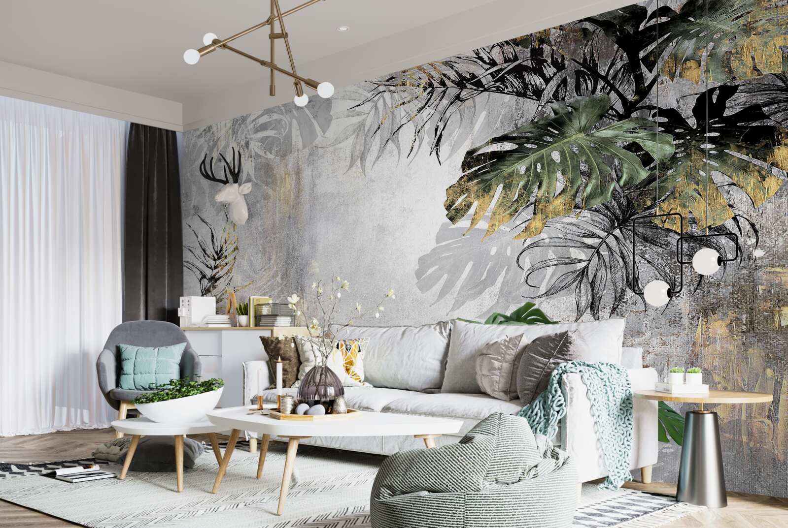 Фотошпалери дощ у тропічному лісі