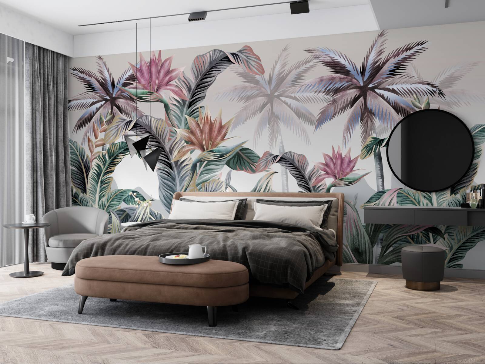 Фотошпалери дерева з листям ростуть у джунглях