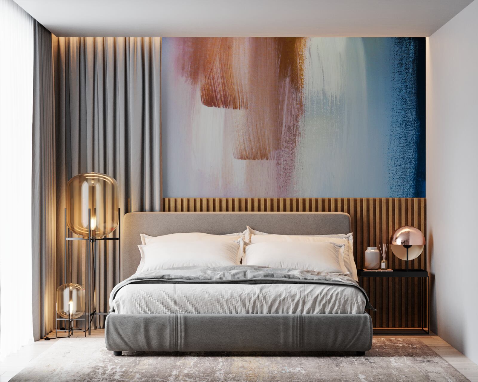 Фотошпалери барвисті абстрактні мазки