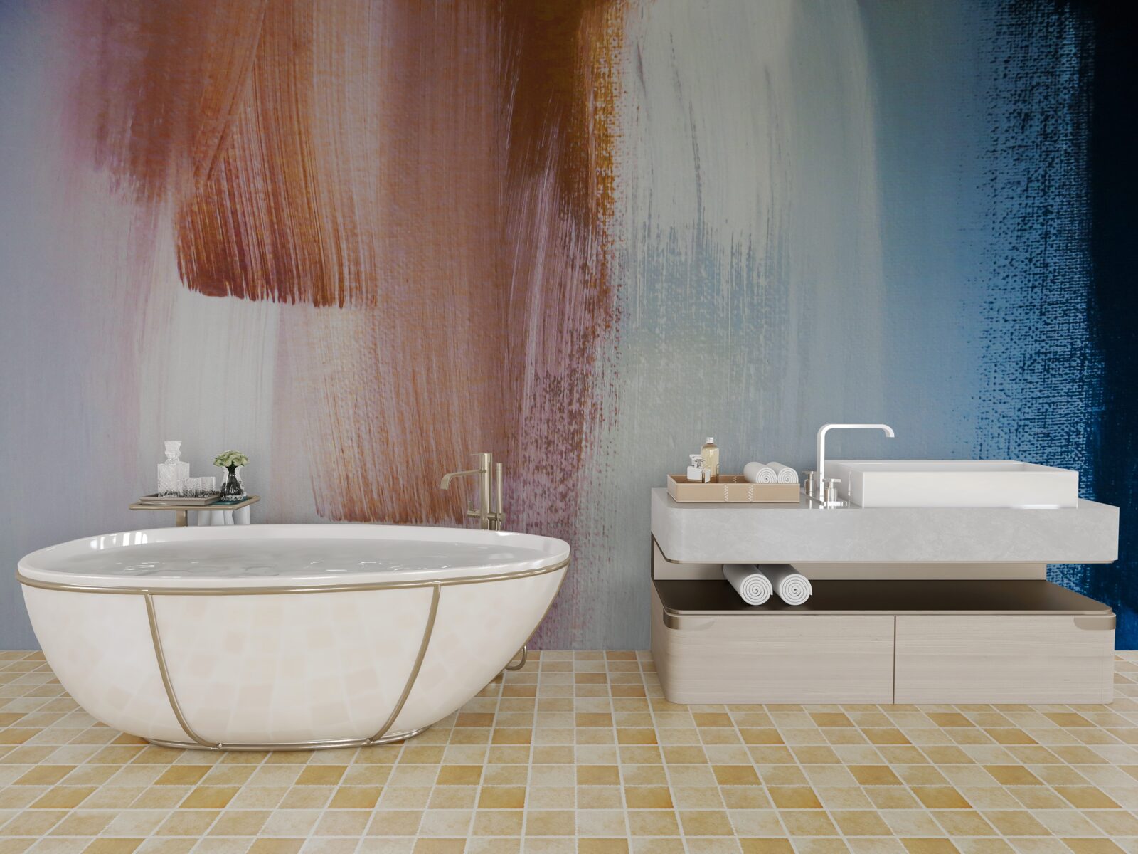 Фотошпалери барвисті абстрактні мазки