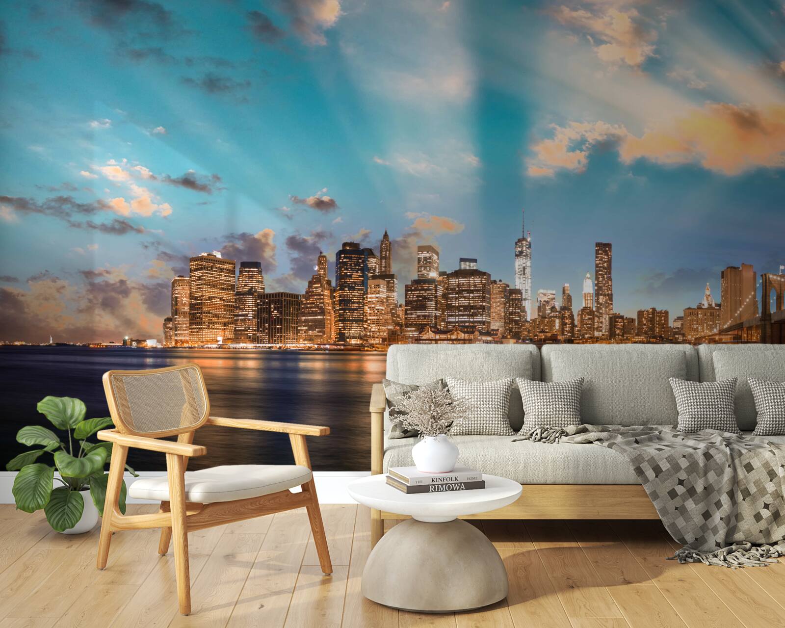 Фотошпалери бруклінський міст і манхеттен у нью-йорку