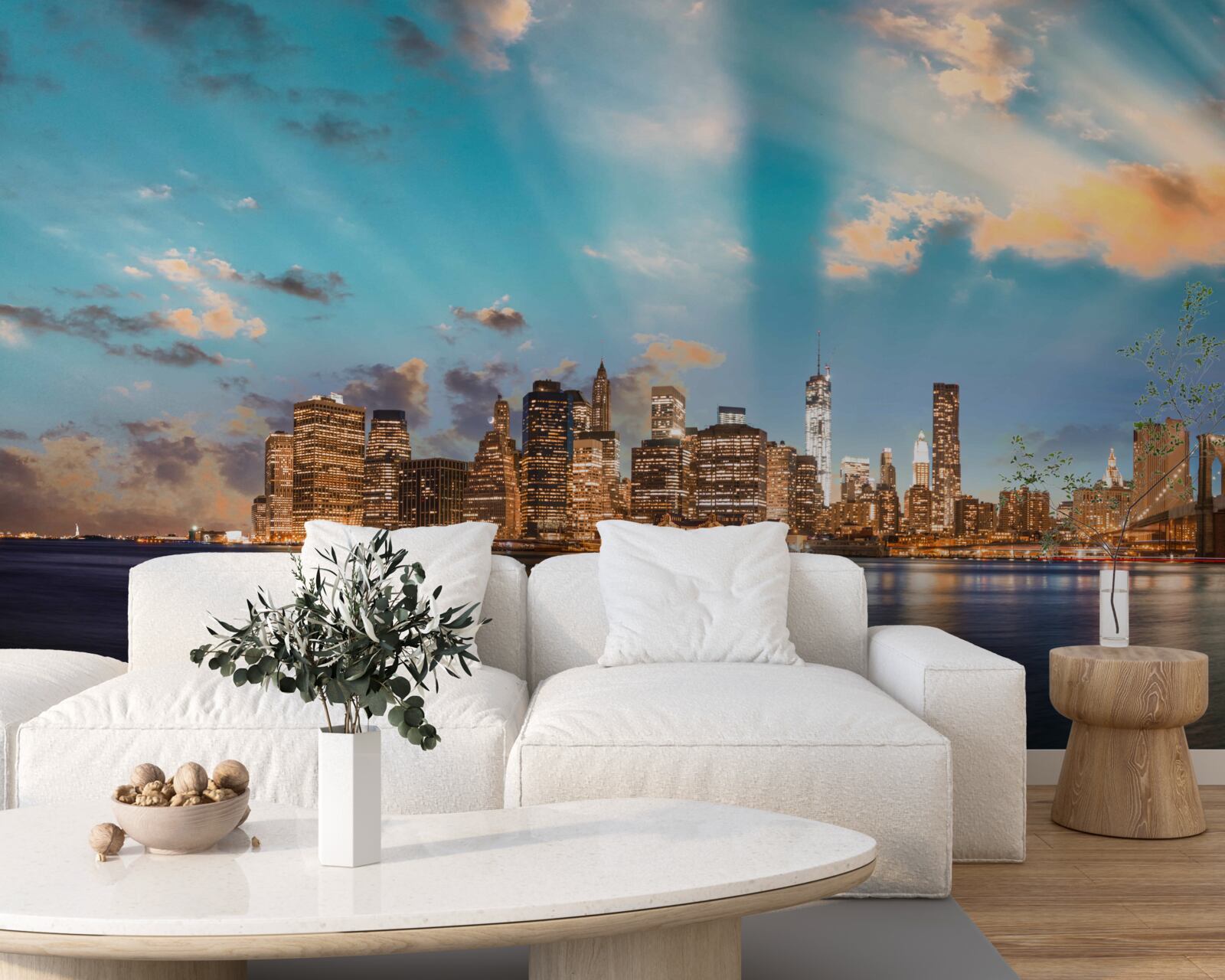 Фотошпалери бруклінський міст і манхеттен у нью-йорку