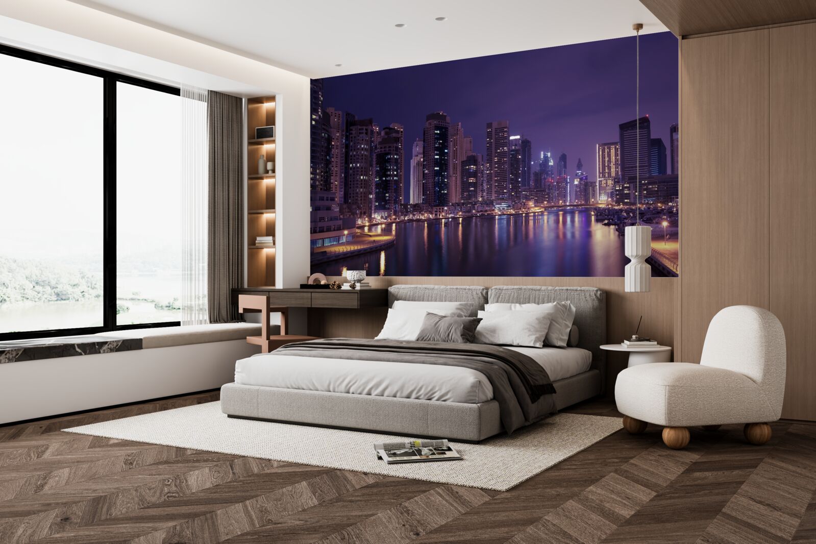 Фотошпалери хмарочоси чикаго вночі