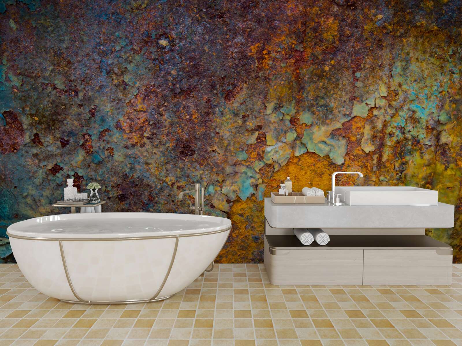 Фотошпалери іржава металева стіна