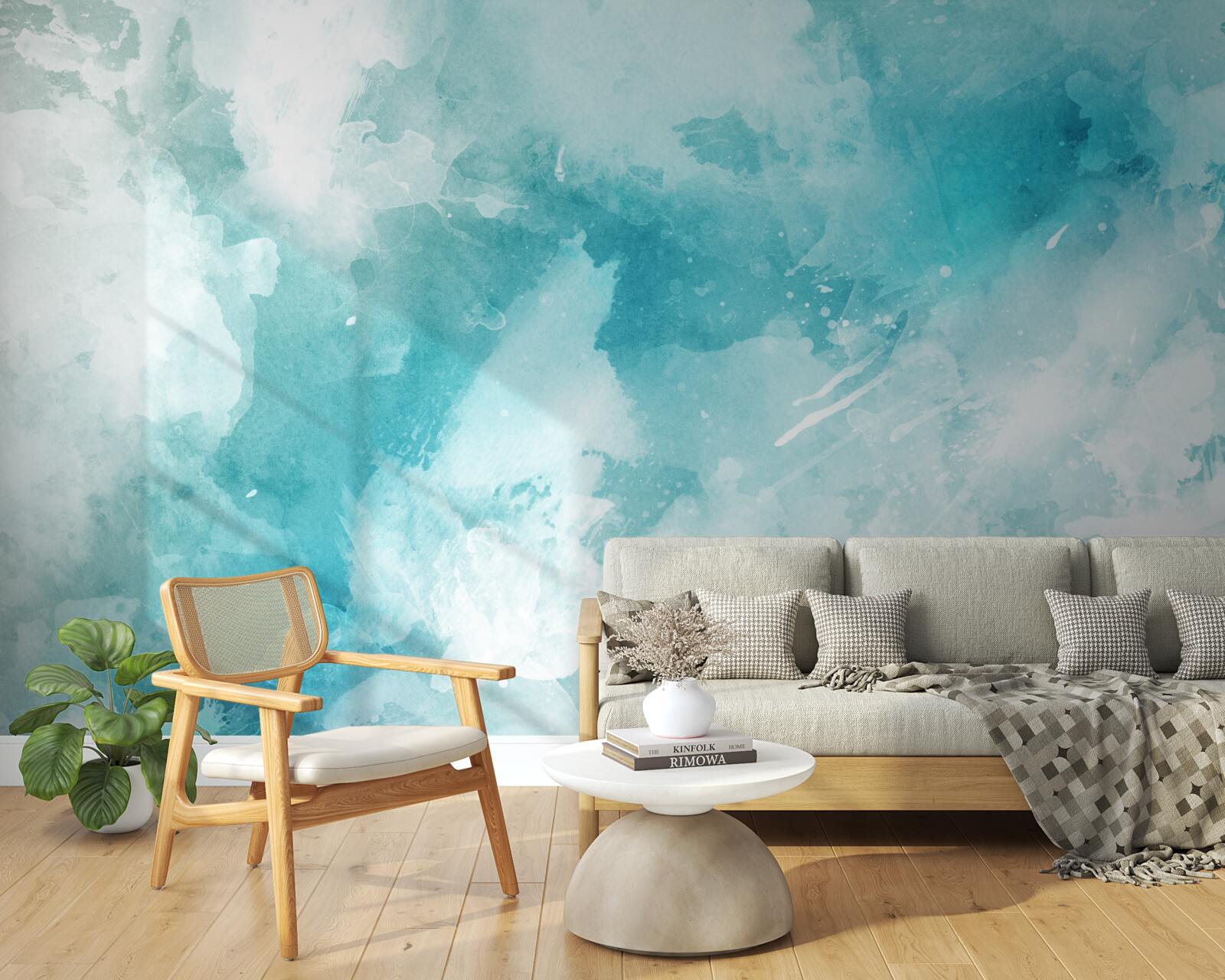 Фотошпалери білий мармур з блакитним відтінком