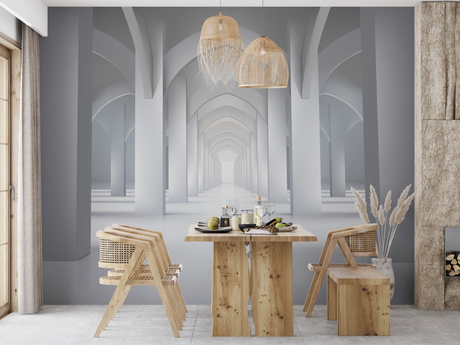 Фотошпалери світлові арки в готичному стилі