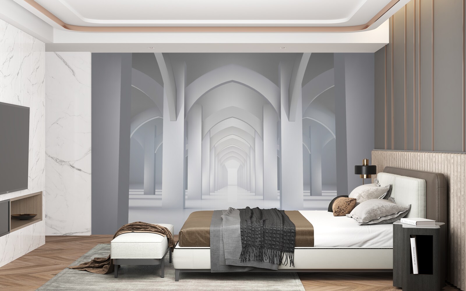 Фотошпалери світлові арки в готичному стилі