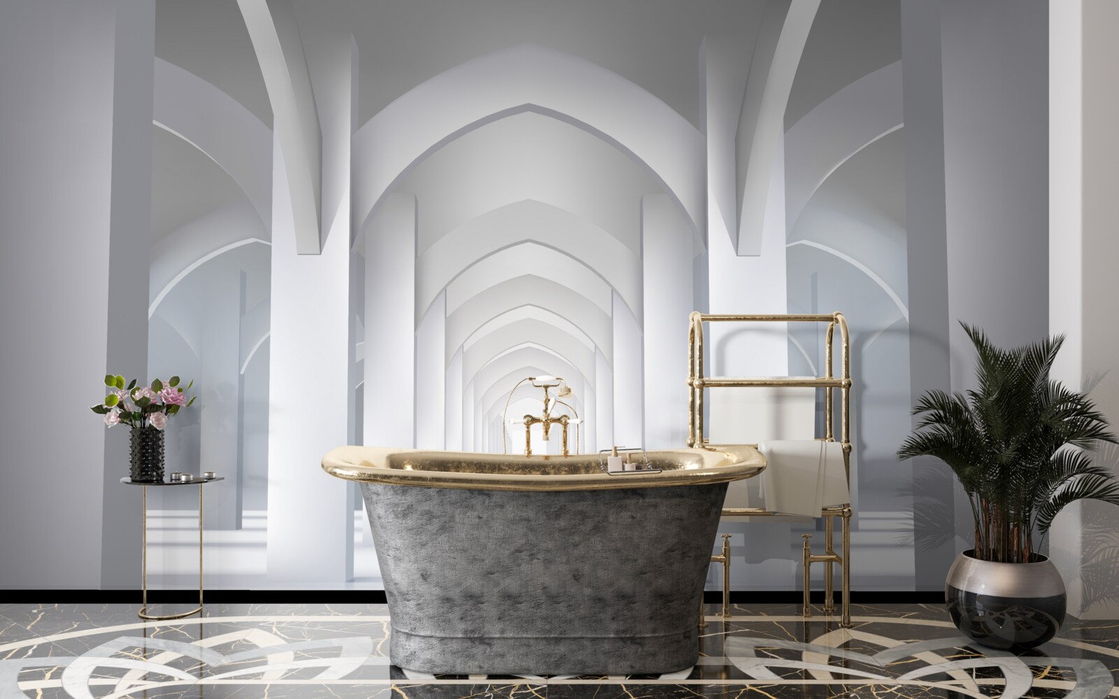 Фотошпалери світлові арки в готичному стилі