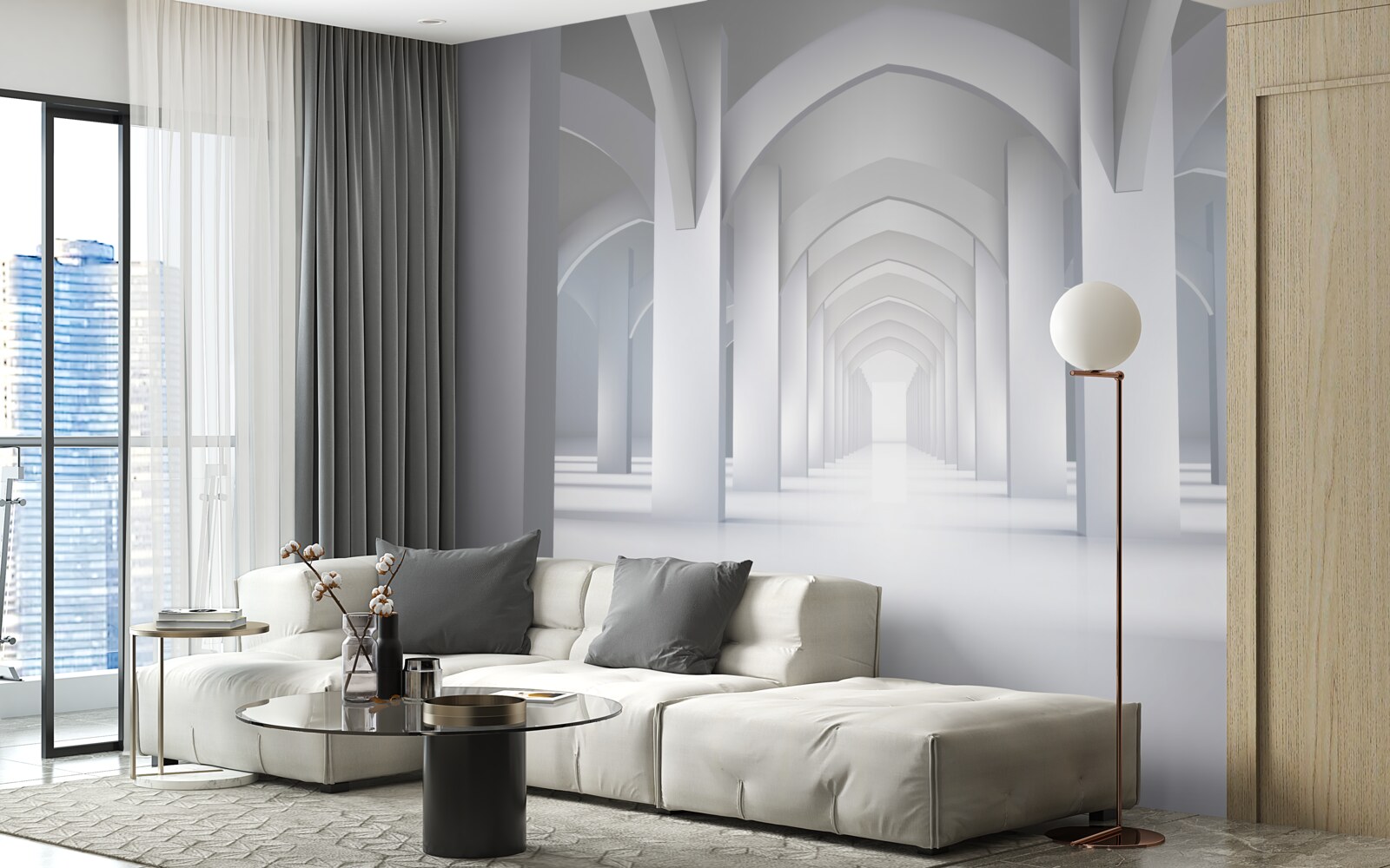 Фотошпалери світлові арки в готичному стилі