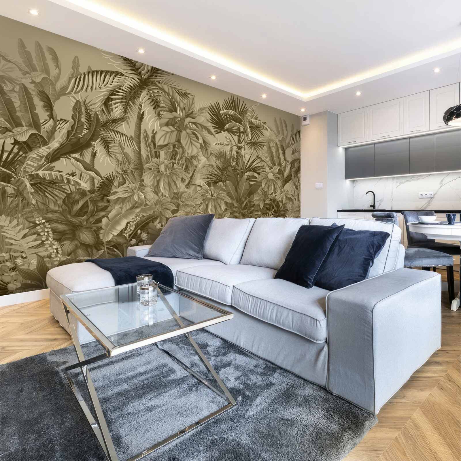 Фотошпалери сепія тропічного лісу