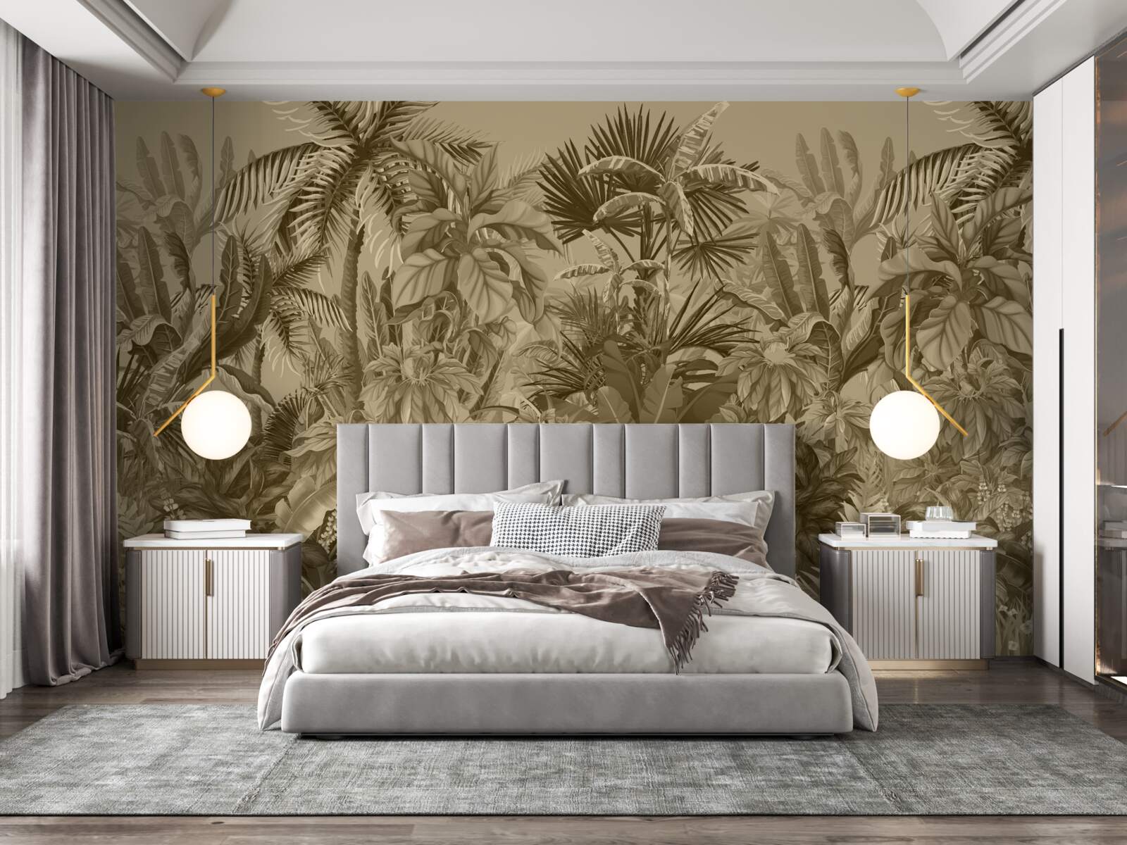 Фотошпалери сепія тропічного лісу