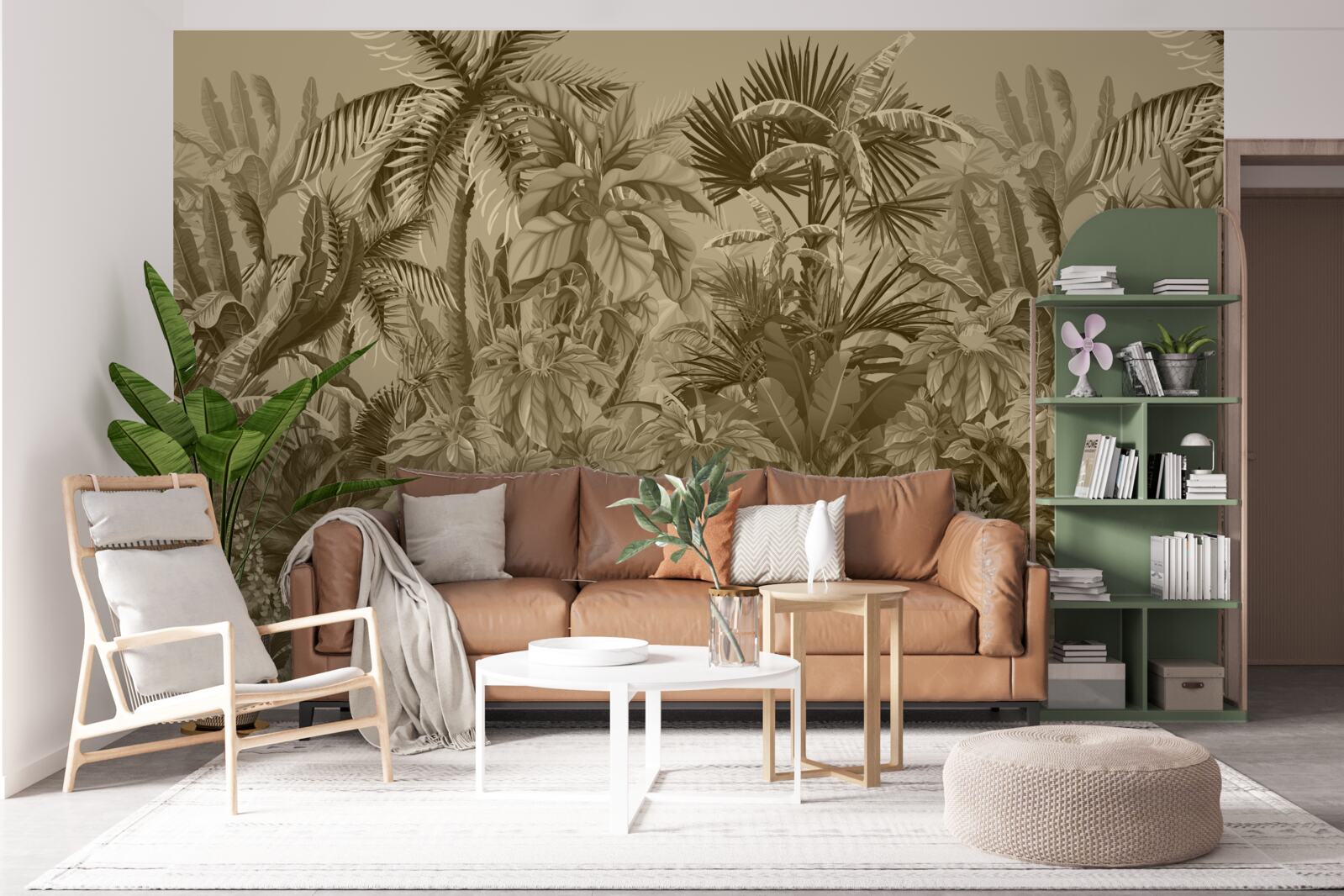 Фотошпалери сепія тропічного лісу