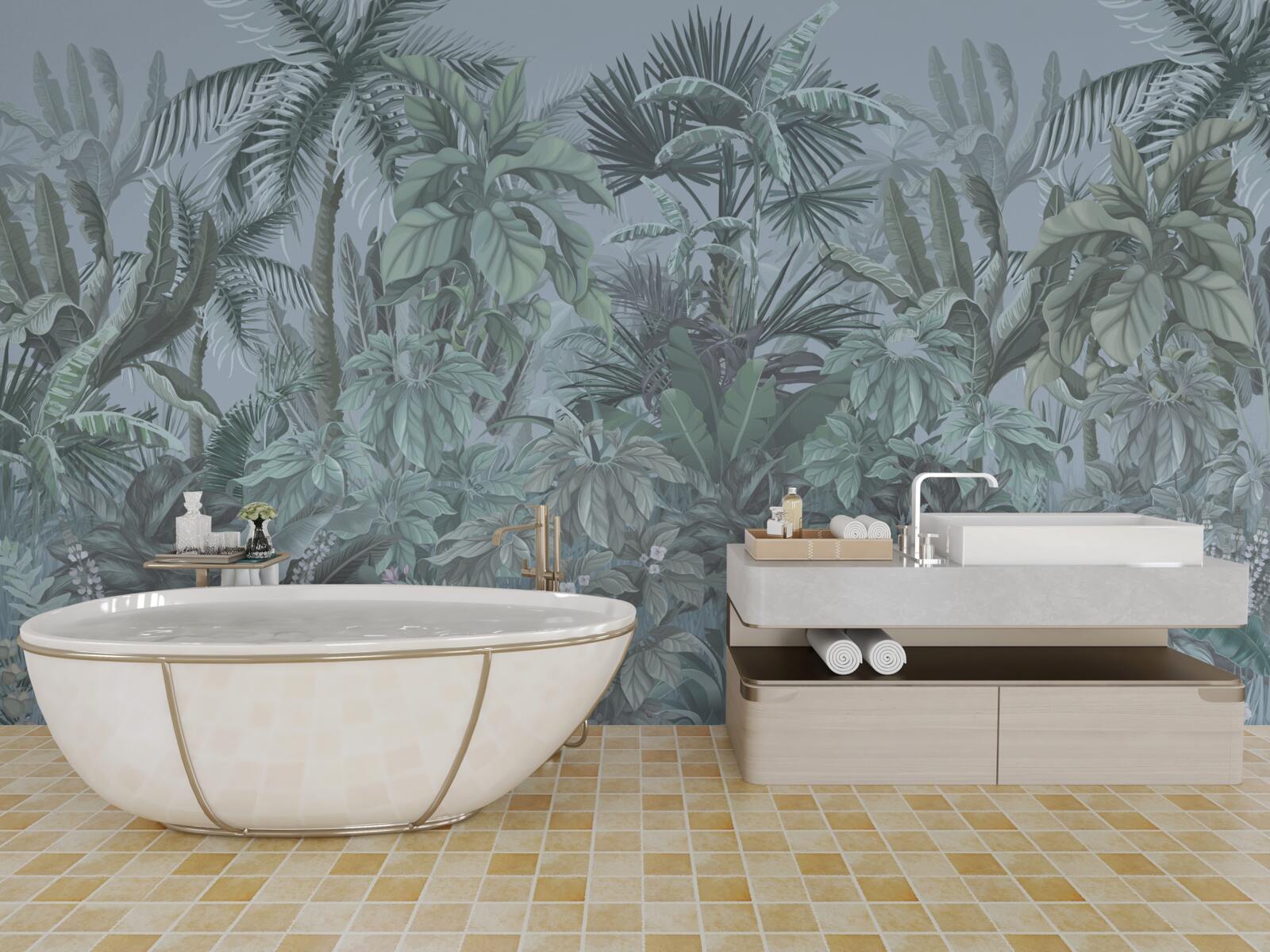 Фотошпалери темрява в джунглях