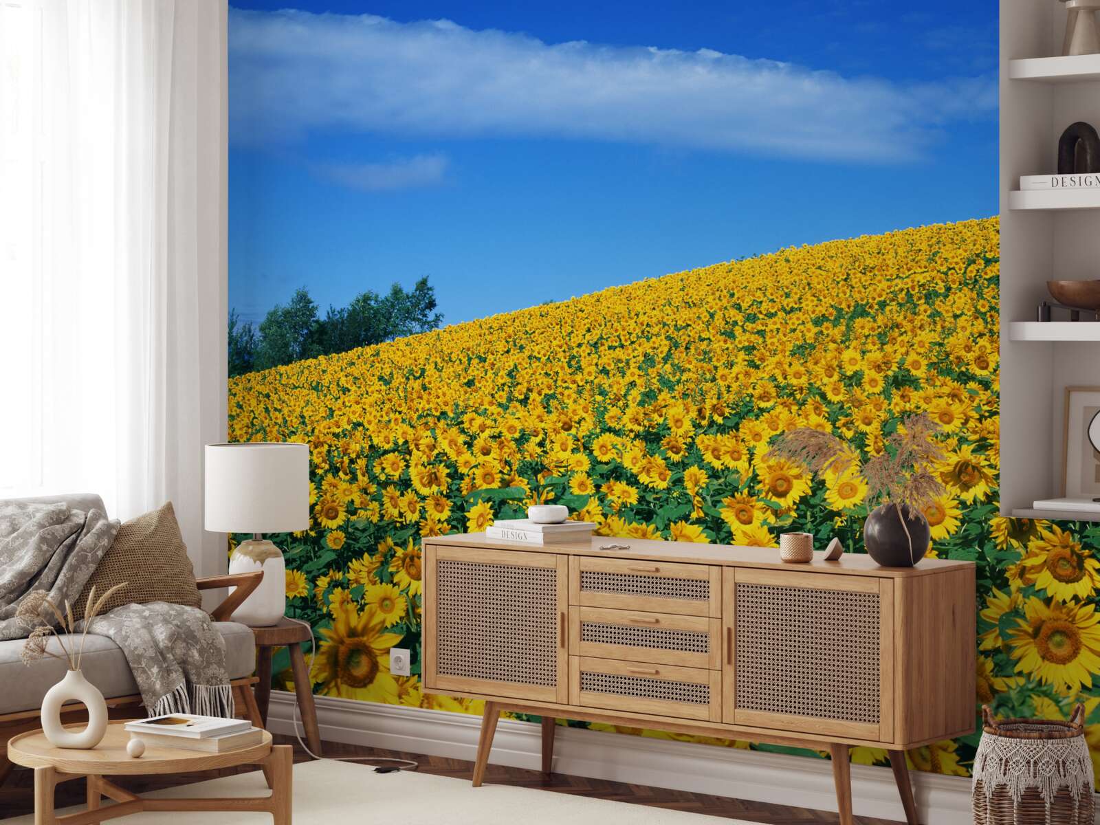 Фотошпалери Чудовий простір із соняшниками