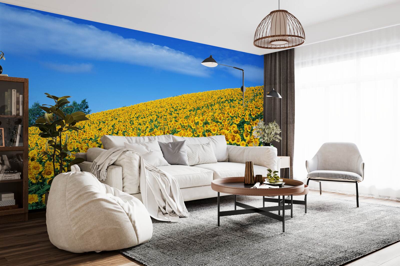 Фотошпалери Чудовий простір із соняшниками