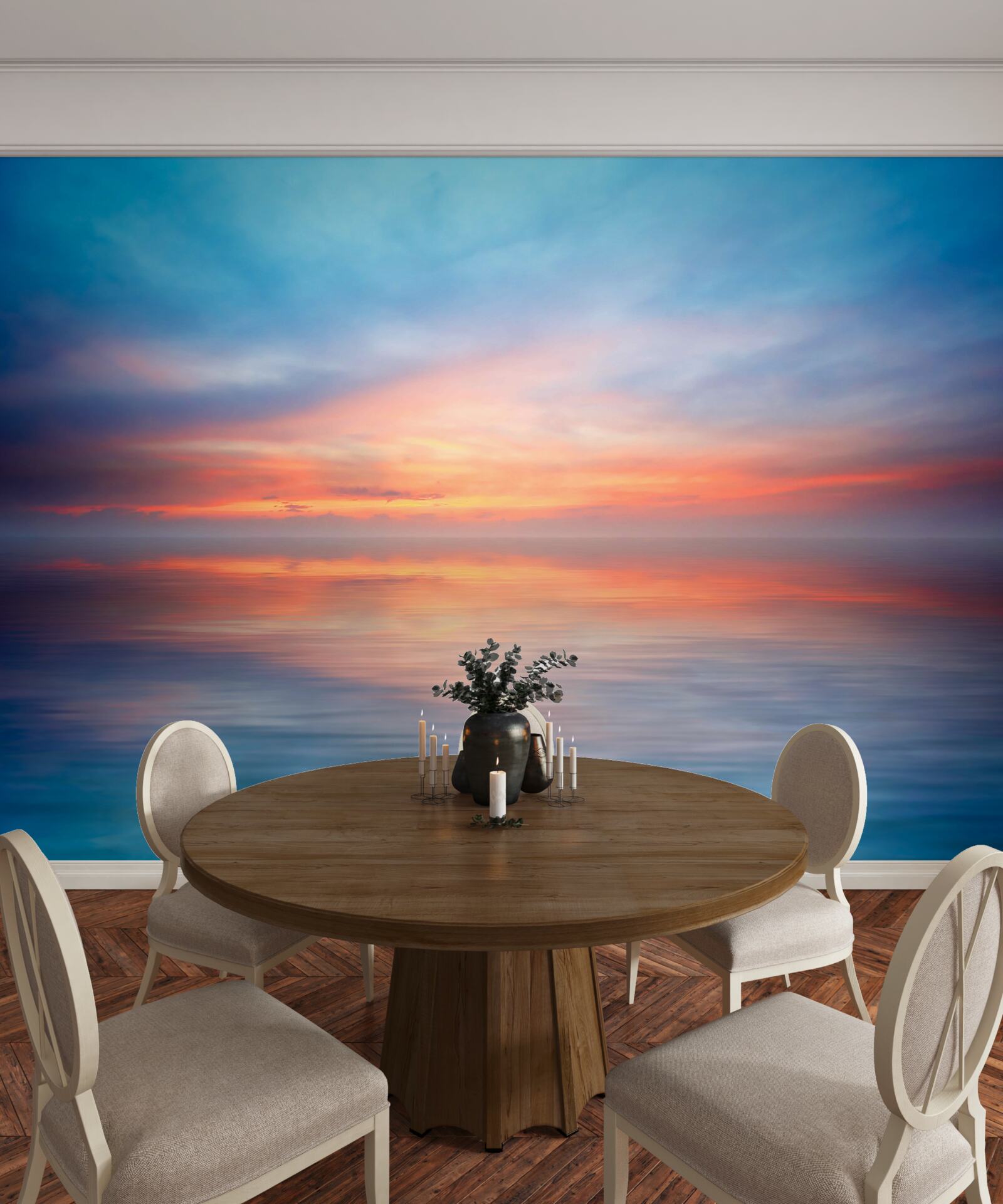 Фотошпалери захід сонця штиль на морі