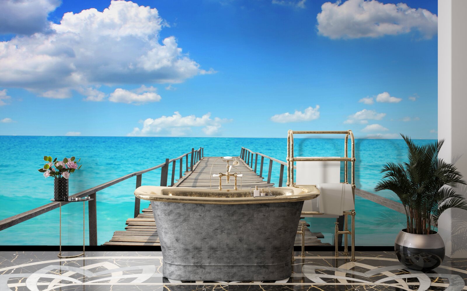 Фотошпалери падіння в безмежне море