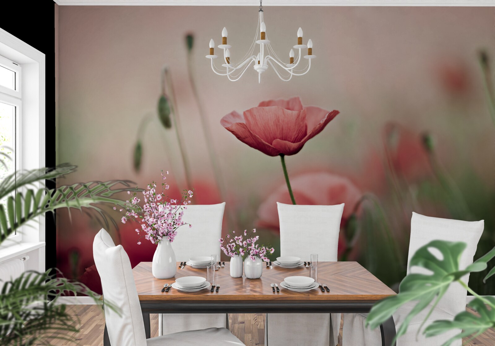 Фотошпалери самотні та вразливі маки