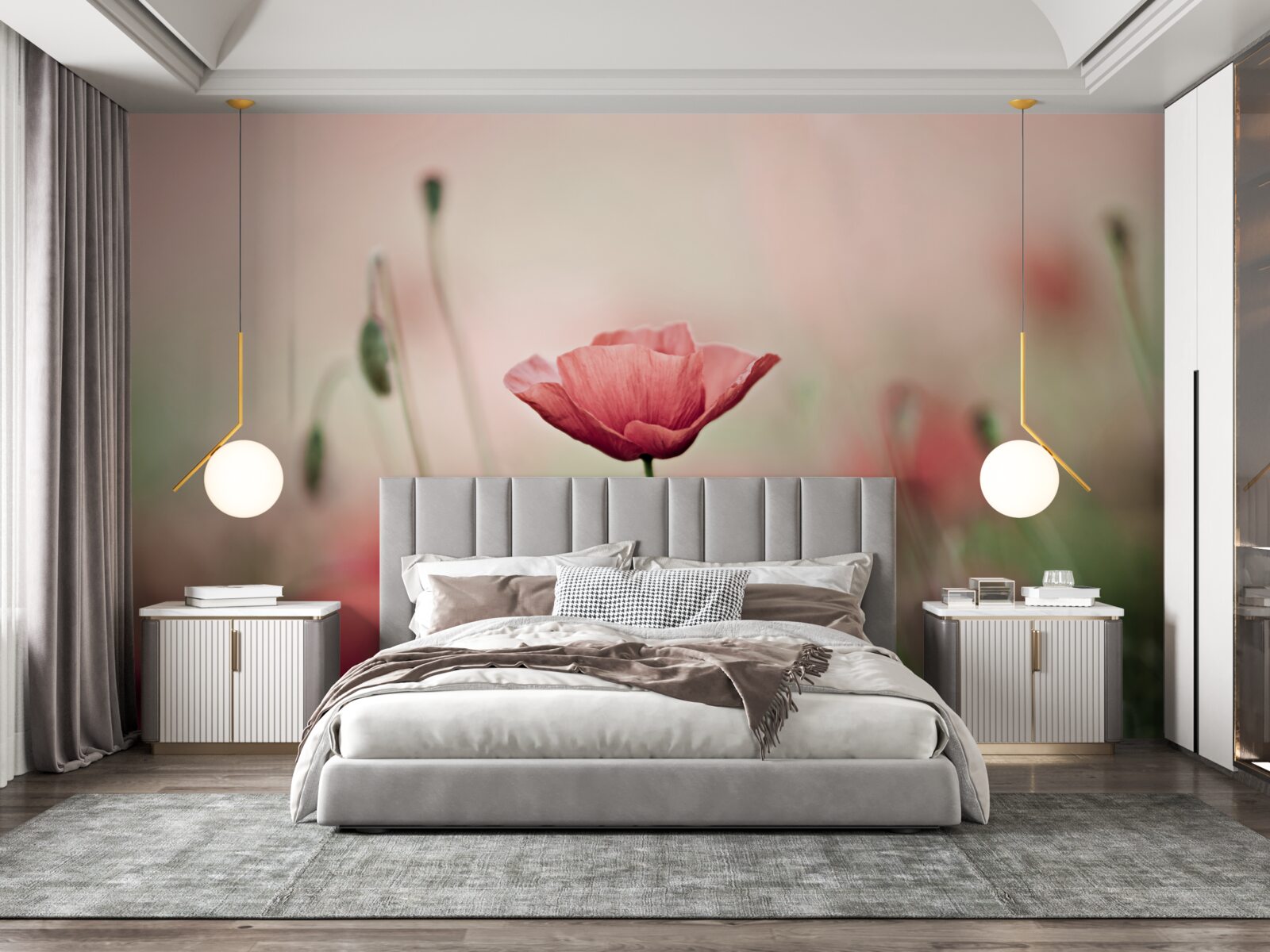 Фотошпалери самотні та вразливі маки