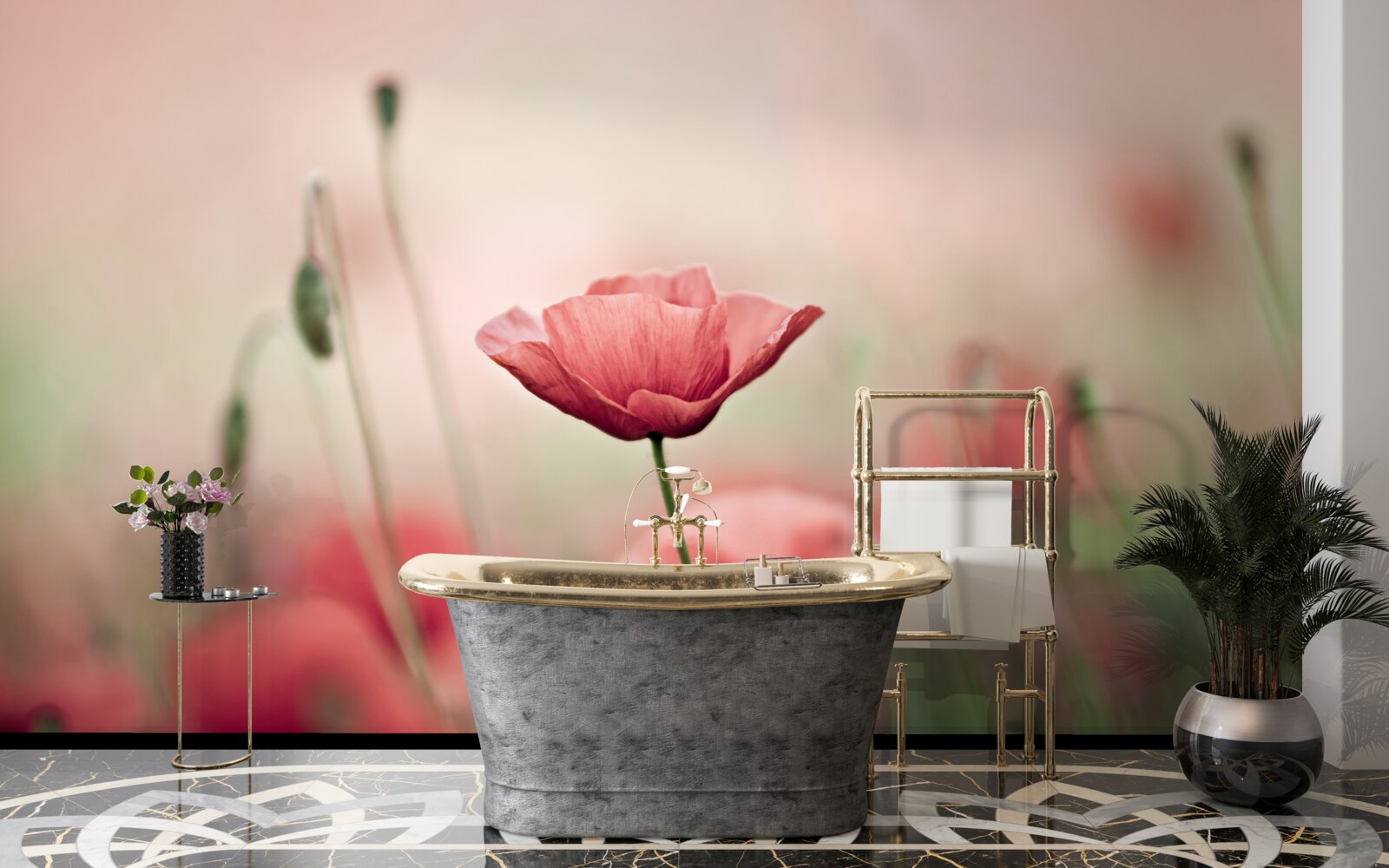 Фотошпалери самотні та вразливі маки