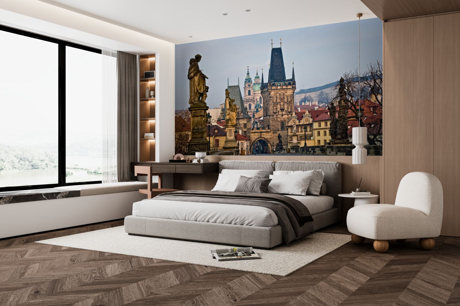 Фотошпалери карольський міст вранці