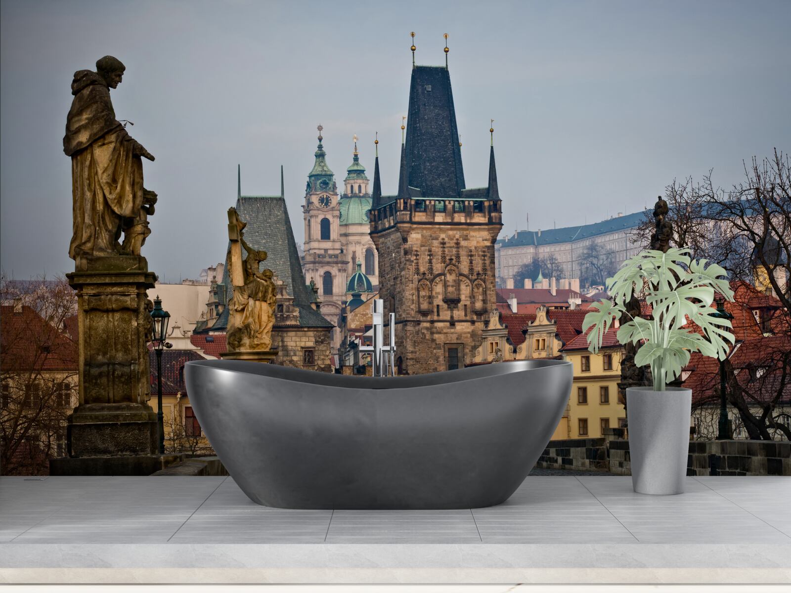 Фотошпалери карольський міст вранці