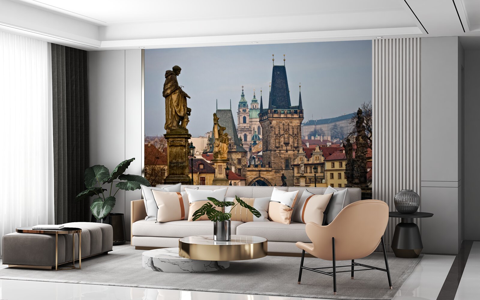 Фотошпалери карольський міст вранці