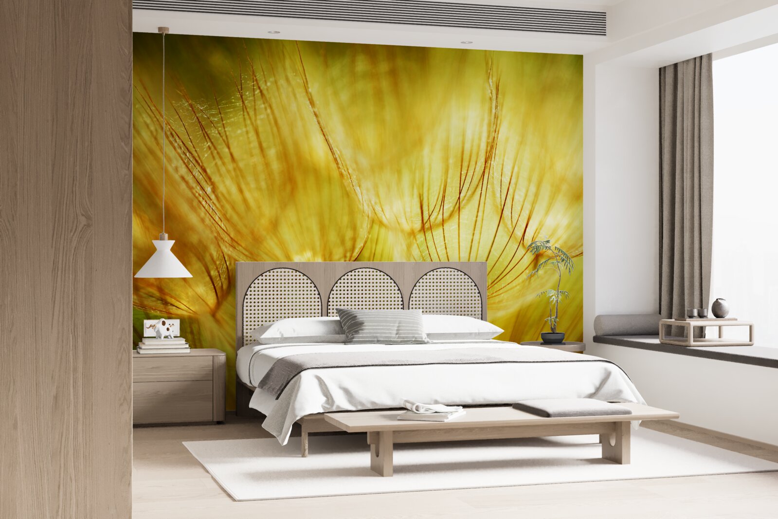 Фотошпалери серце кульбаби, позолочене