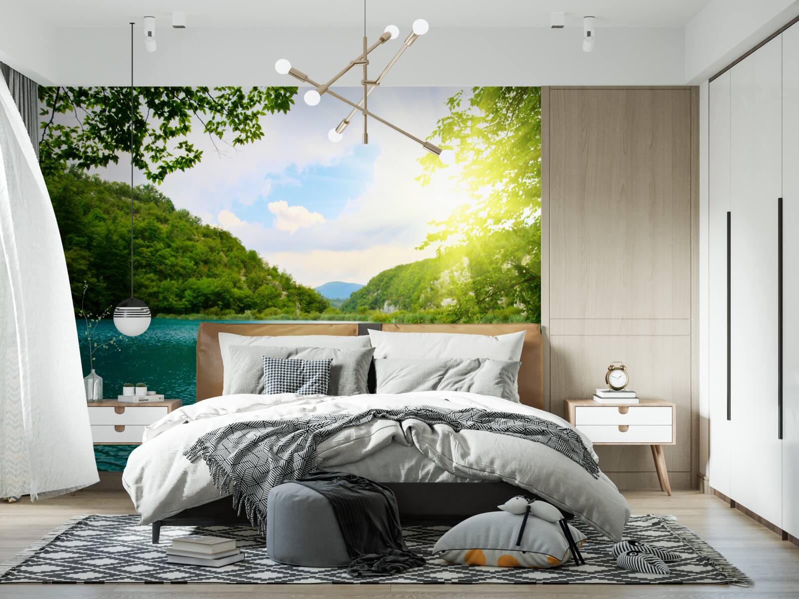 Фотошпалери схід сонця над поверхнею води