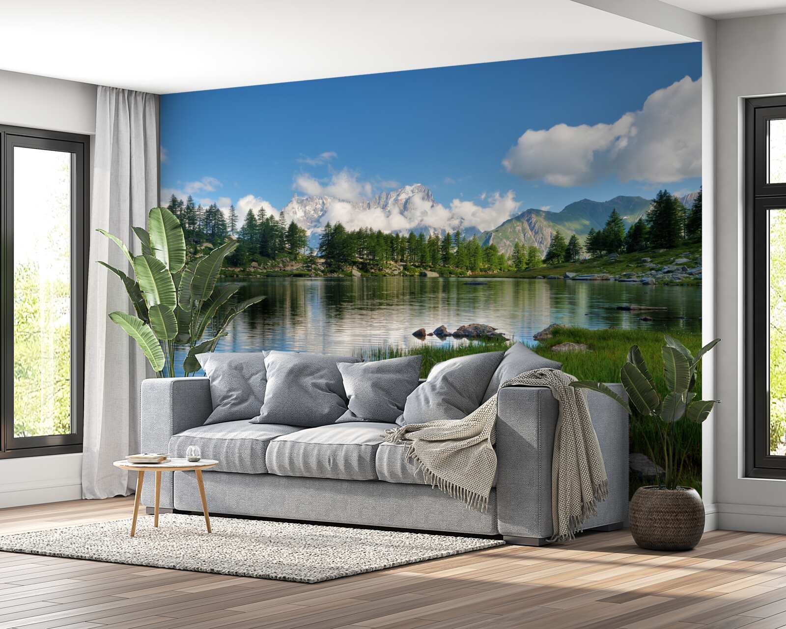 Фотошпалери літній смак тихої гірської річки