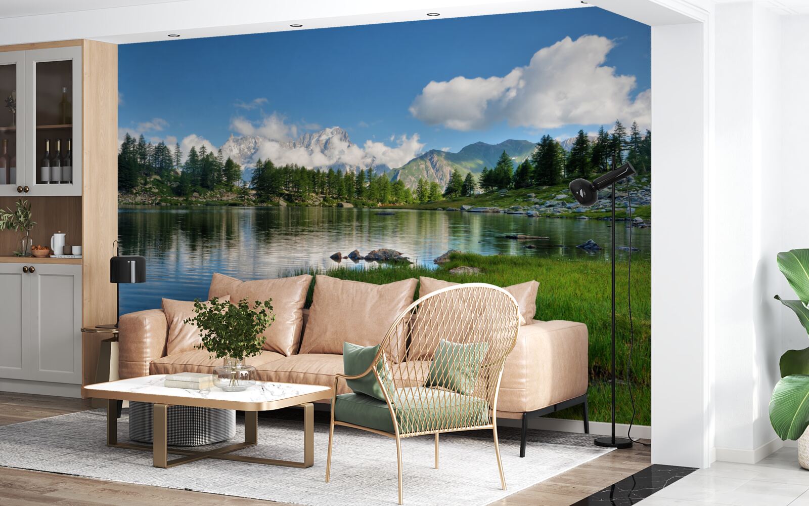 Фотошпалери літній смак тихої гірської річки