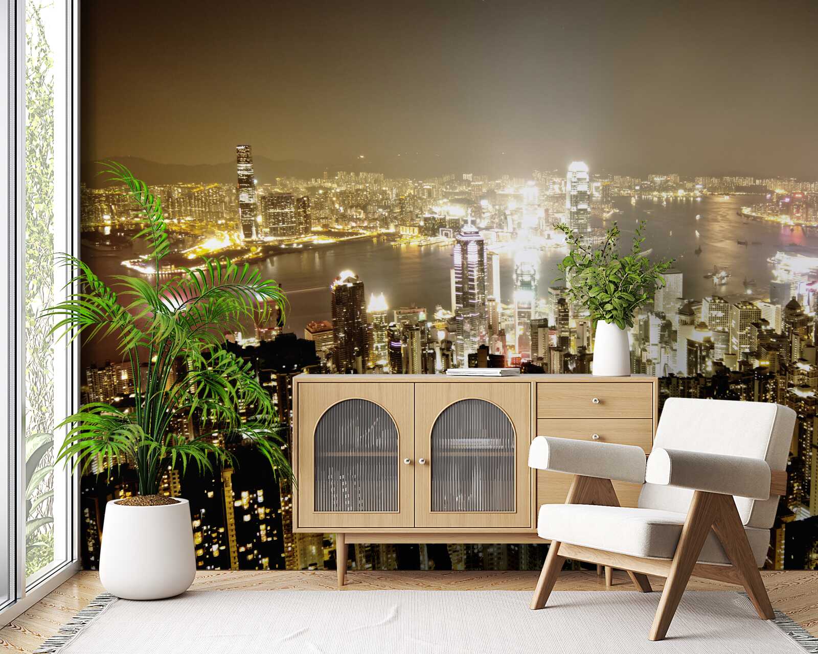 Фотошпалери нічні вогні нью-йорка