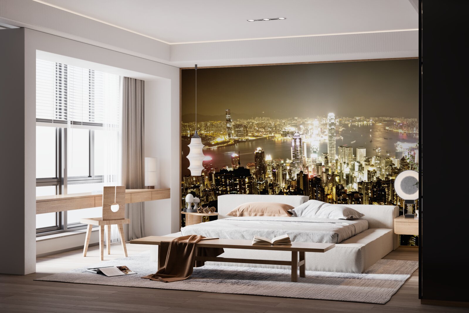 Фотошпалери нічні вогні нью-йорка