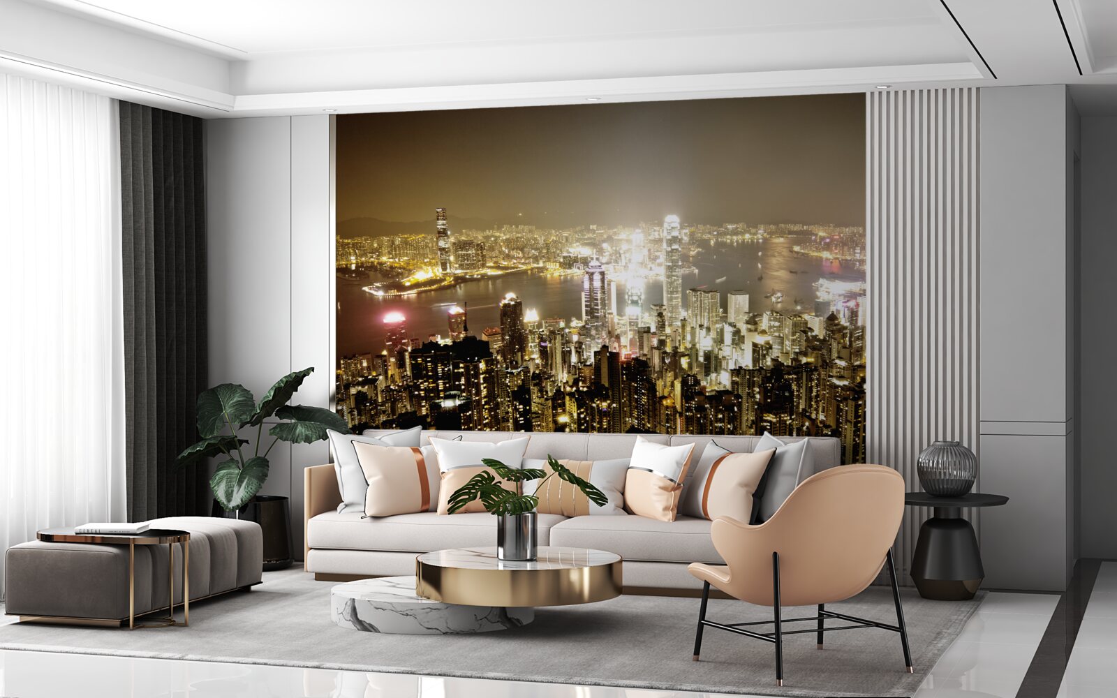 Фотошпалери нічні вогні нью-йорка