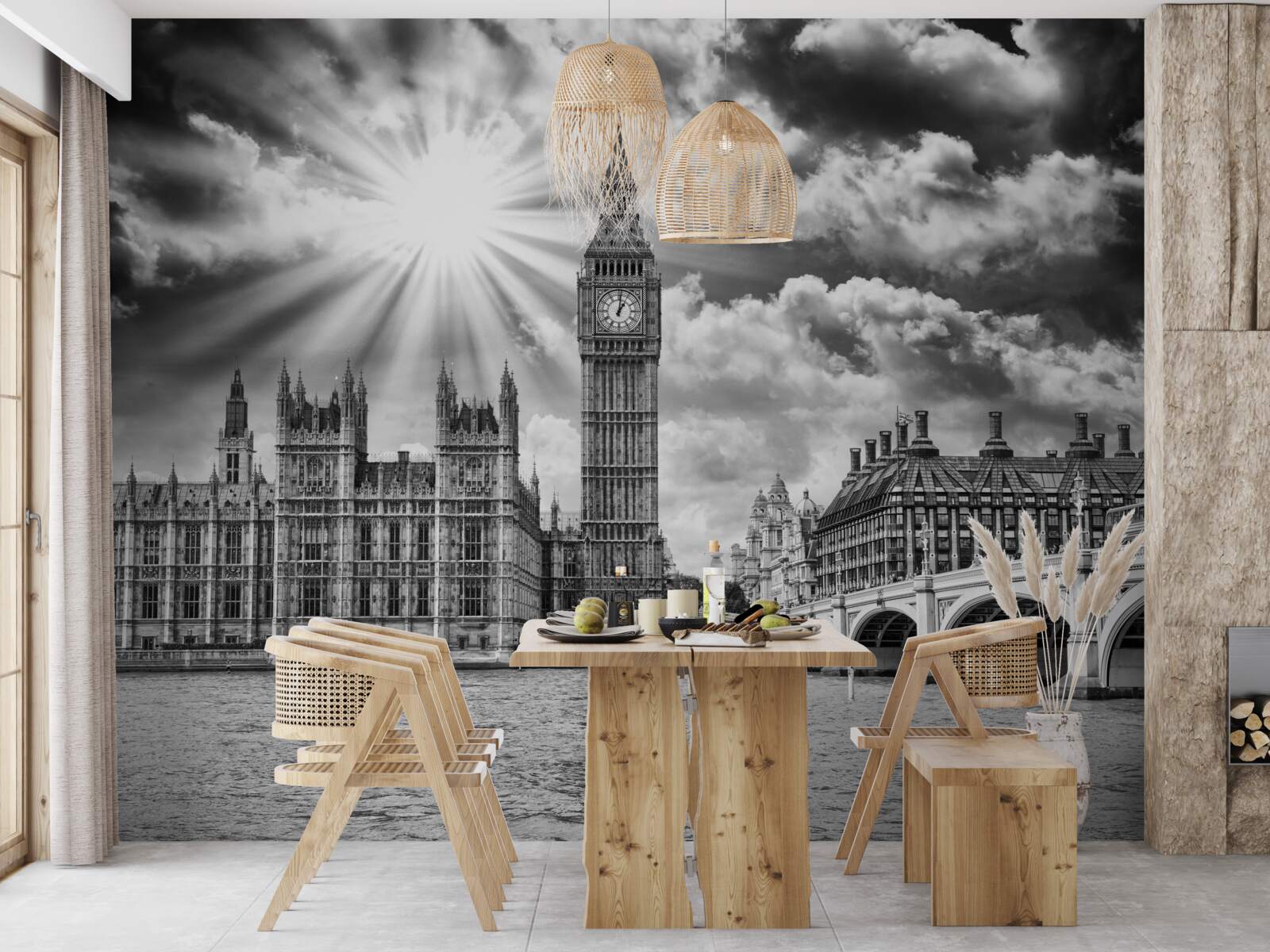 Фотошпалери Лондон у чорно-білому кольорі з Біг Беном