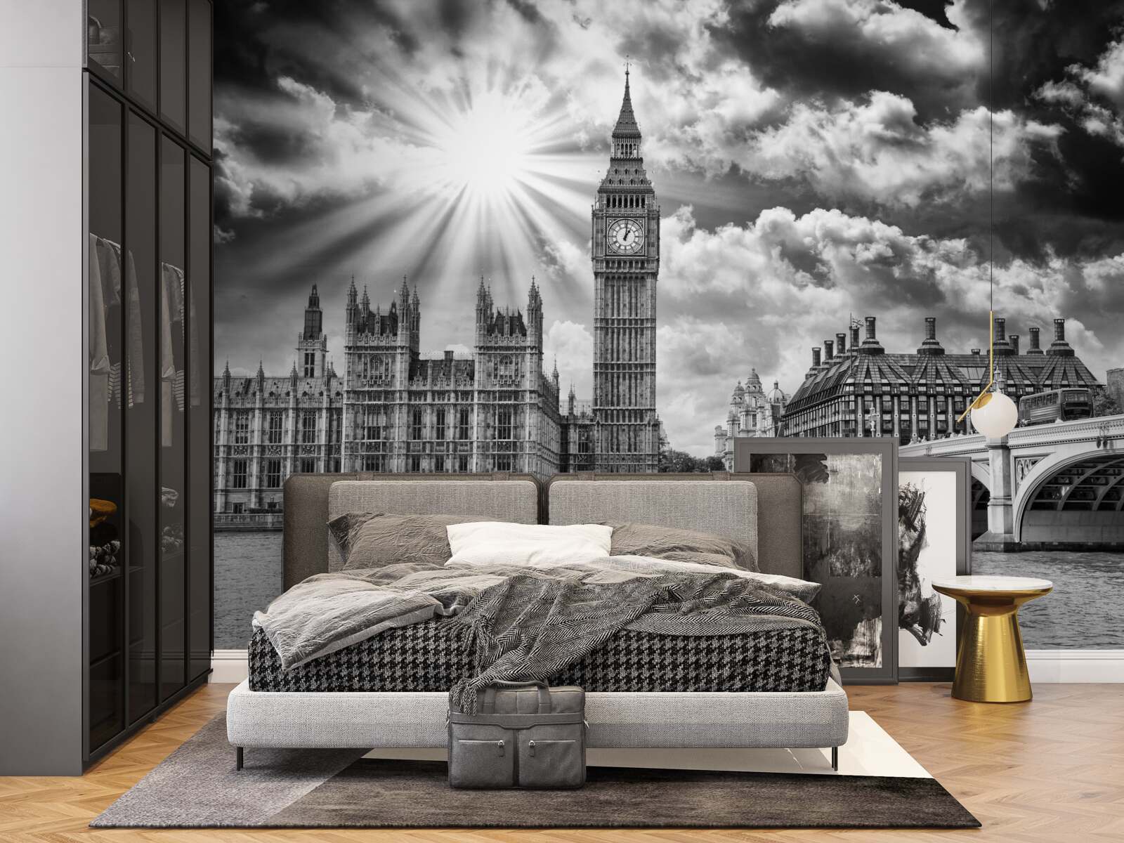 Фотошпалери Лондон у чорно-білому кольорі з Біг Беном