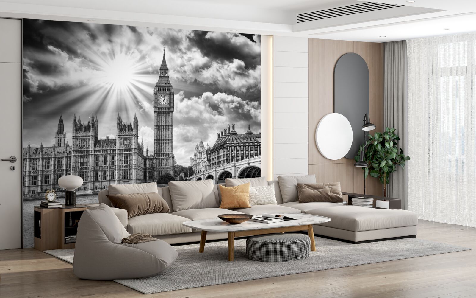 Фотошпалери Лондон у чорно-білому кольорі з Біг Беном